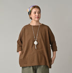Tenjiku Big Slit T-shirt Female Model