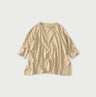 Top Tenjiku Big Slit T-shirt Linen Beige Top