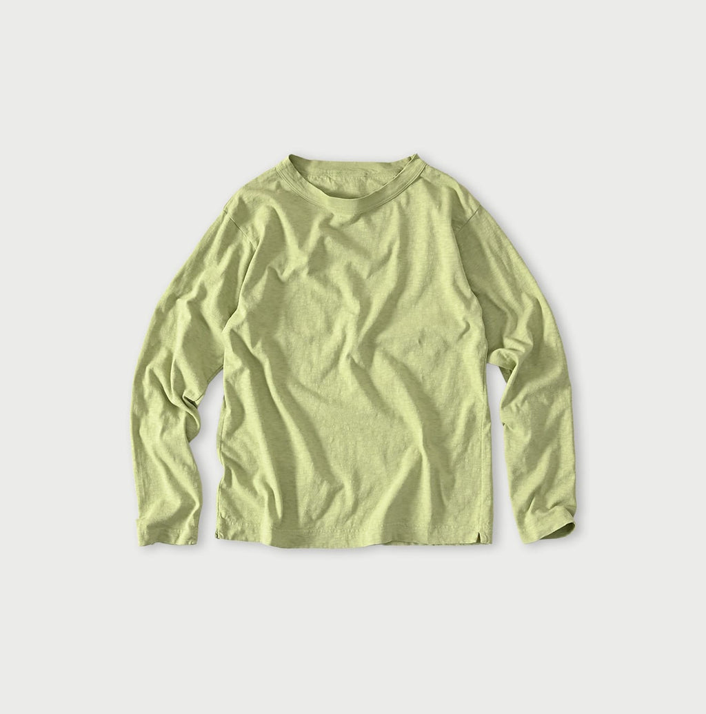Tenjiku 908 45 Star Long Sleeve T-shirt Yellow Green