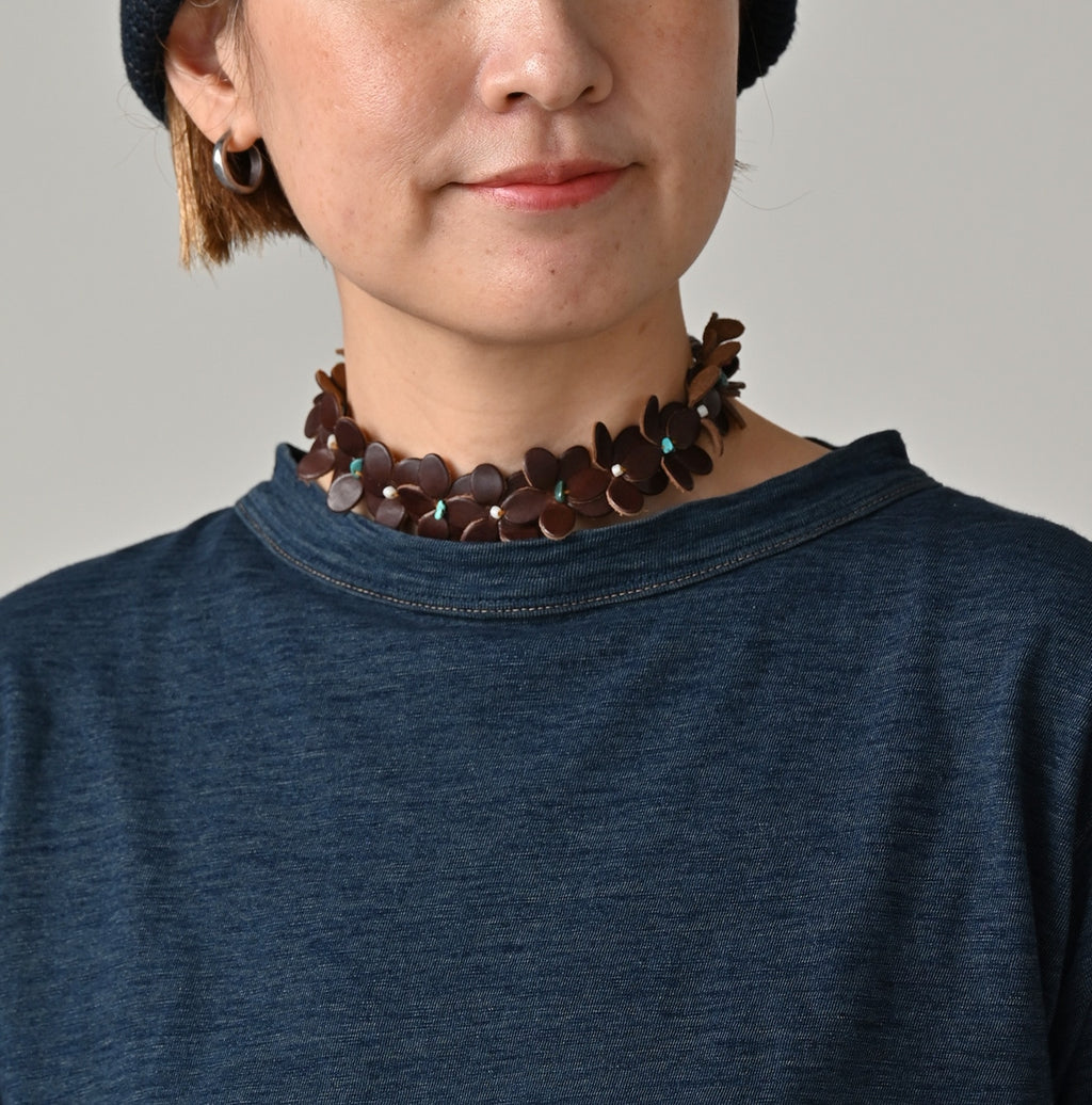 Indigo Tenjiku 908 45 Star Long Sleeve T-shirt Detail