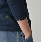 Indigo Tenjiku 908 45 Star Long Sleeve T-shirt Detail