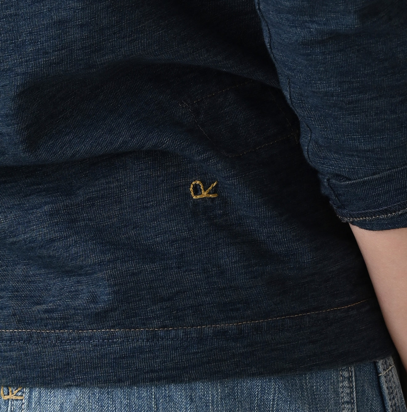 Indigo Tenjiku 908 45 Star Long Sleeve T-shirt Detail