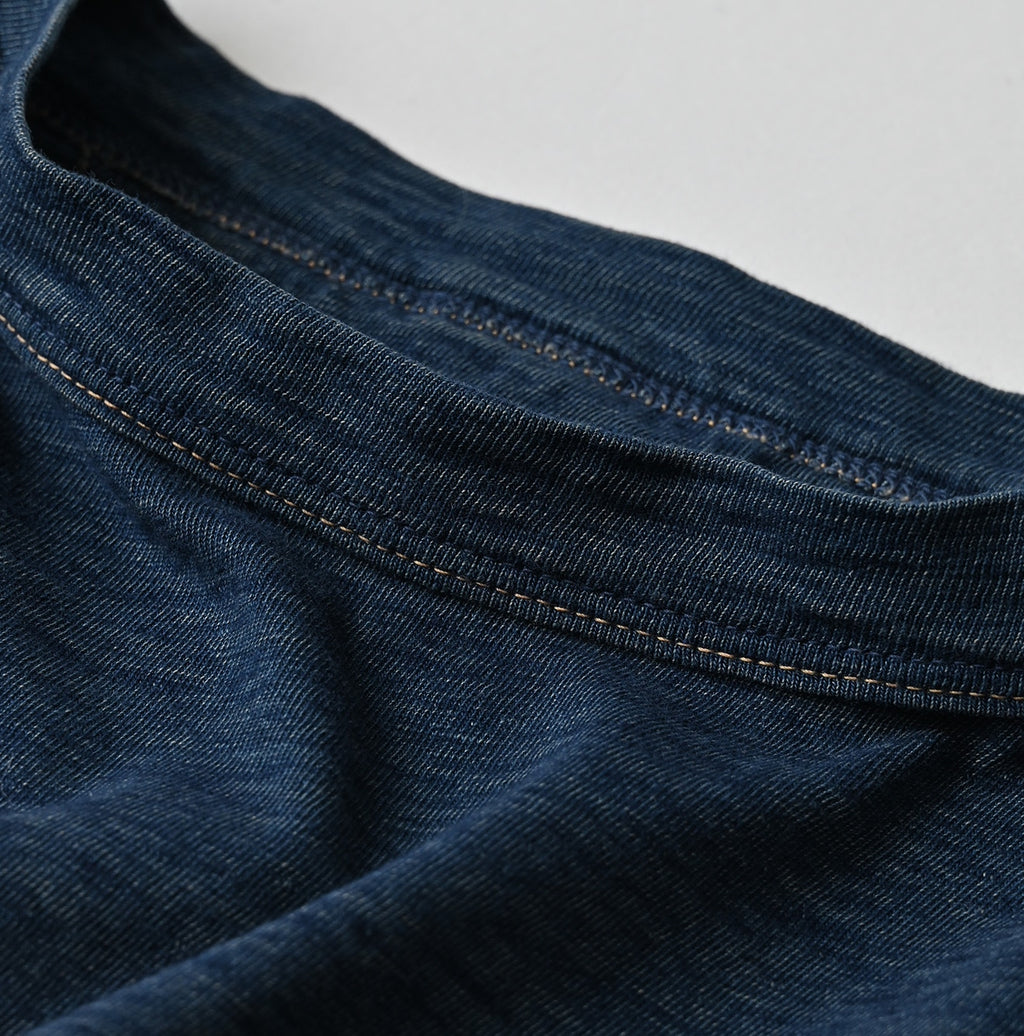Indigo Tenjiku 908 45 Star Long Sleeve T-shirt Detail