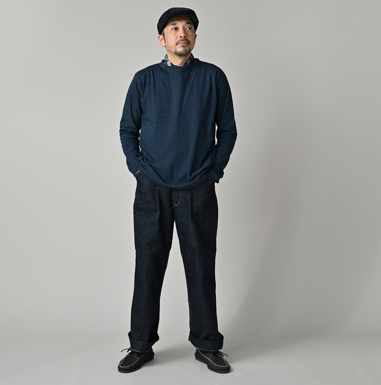 Indigo Tenjiku 908 45 Star Long Sleeve T-shirt Male Model
