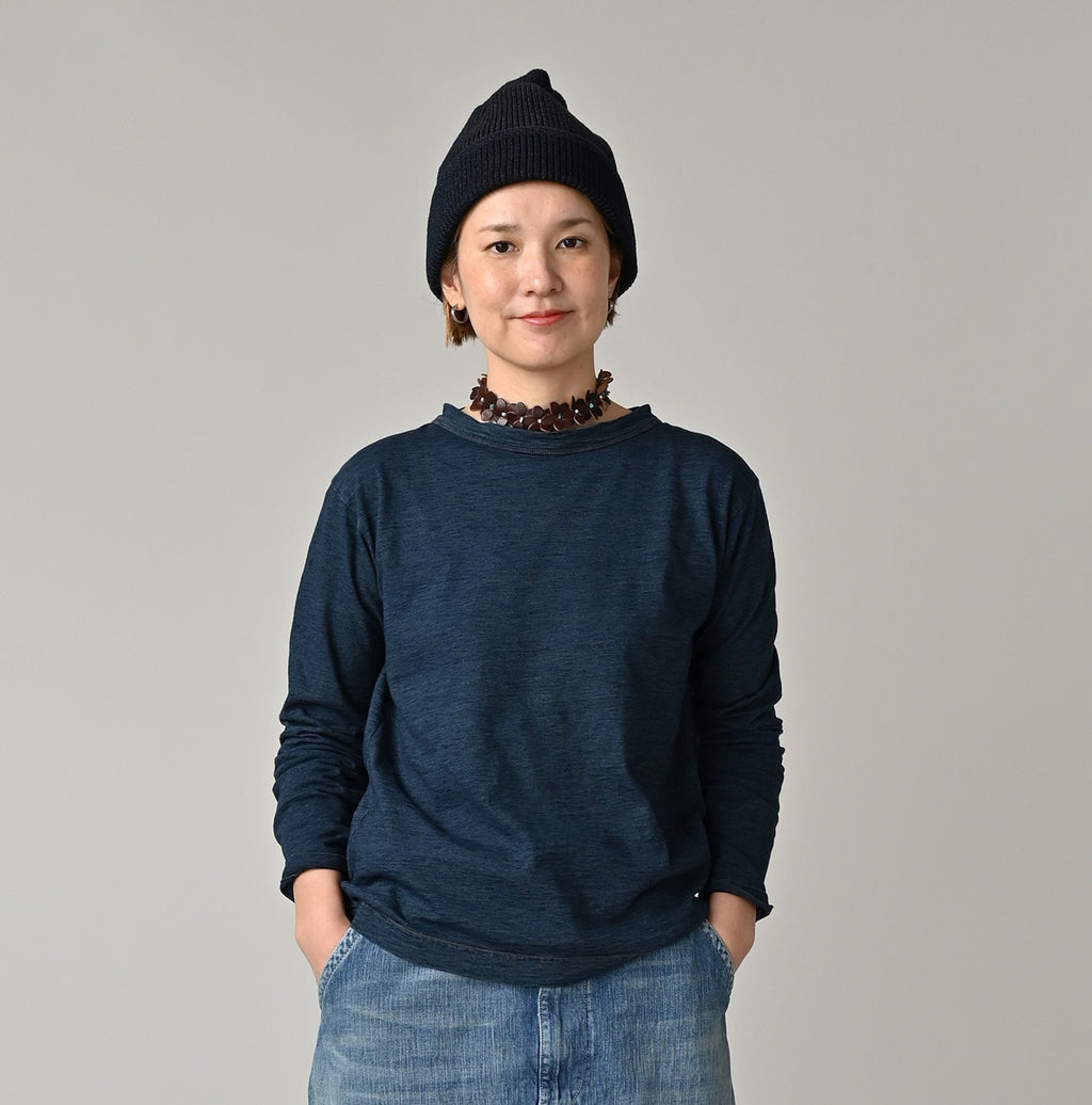 Indigo Tenjiku 908 45 Star Long Sleeve T-shirt Female Model