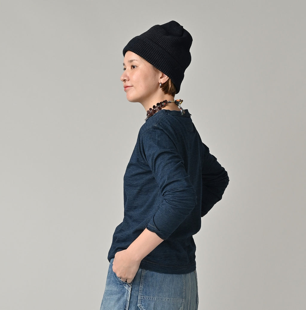 Indigo Tenjiku 908 45 Star Long Sleeve T-shirt Female Model