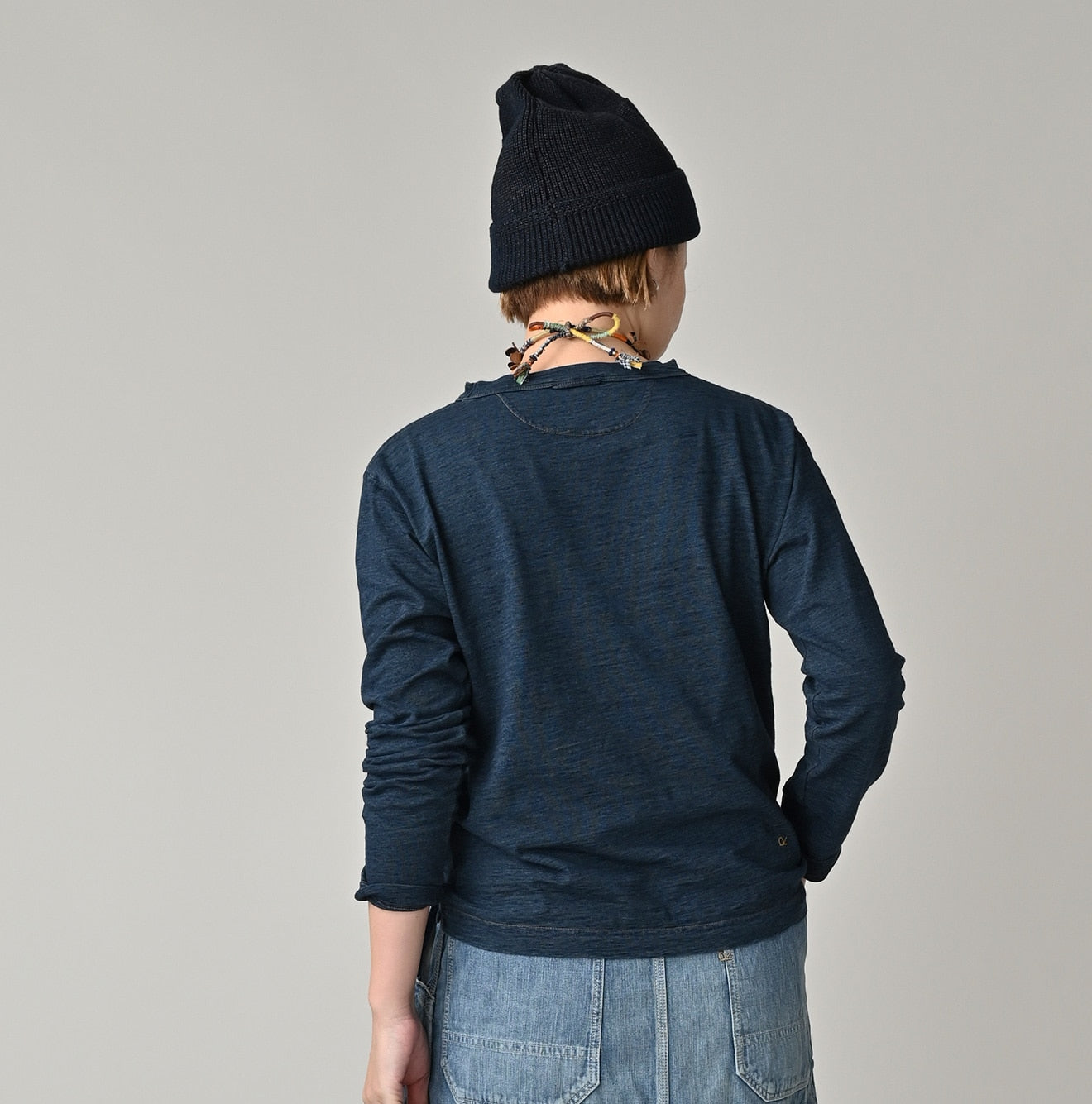 Indigo Tenjiku 908 45 Star Long Sleeve T-shirt Female Model