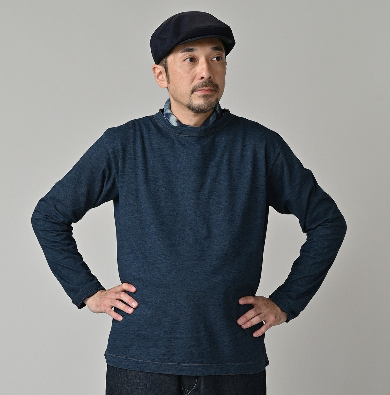 Indigo Tenjiku 908 45 Star Long Sleeve T-shirt Male Model
