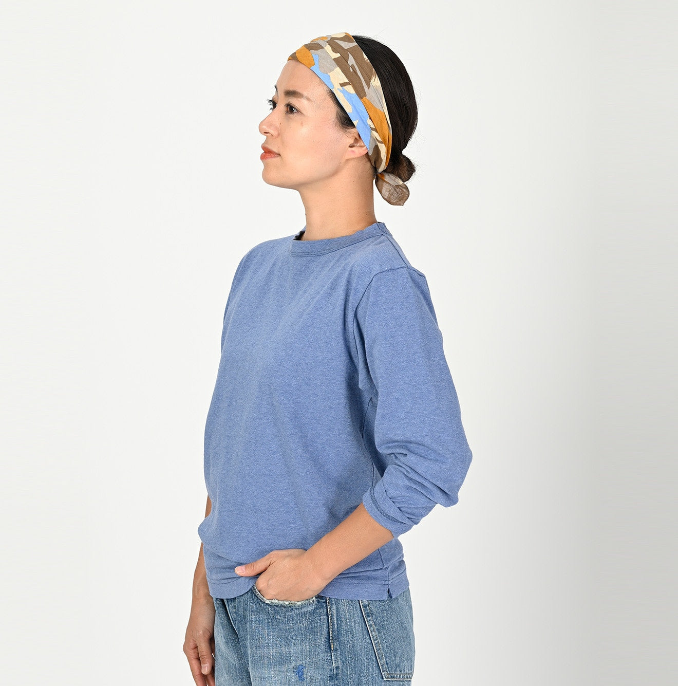 TOP Dozume Tenjik Cotton 908 45 Star Long Sleeve T-shirt Female Model