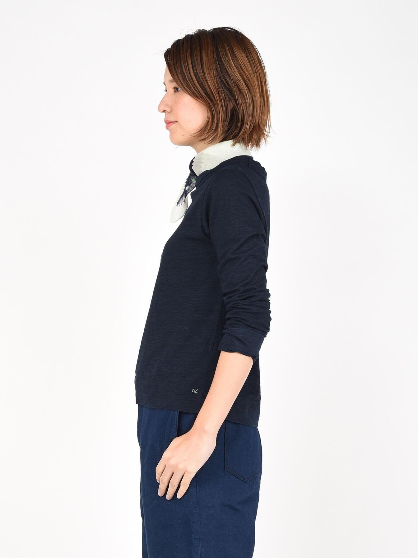 Indigo 45 Star Cotton Square Long Sleeve T-Shirt