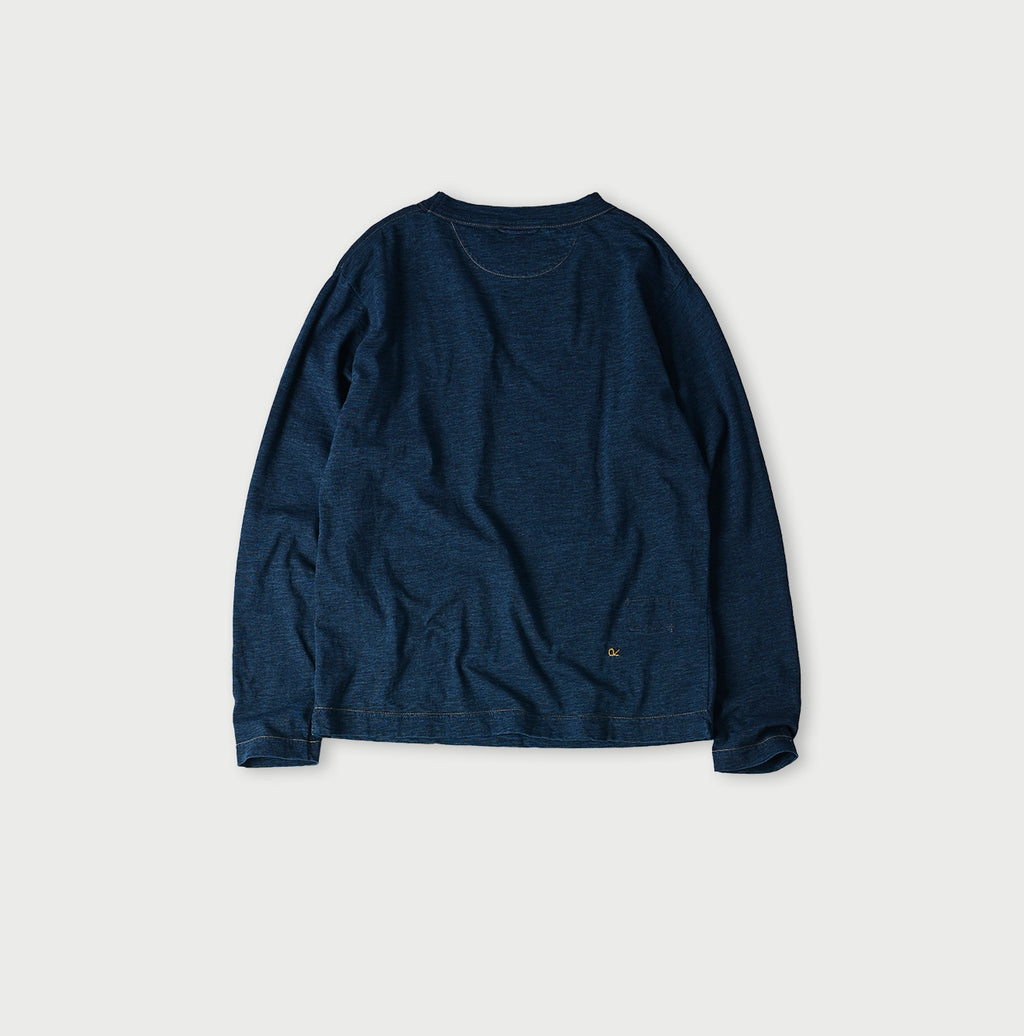 Indigo Long Sleeve 908 45 Star T-shirt Back