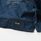 Indigo Long Sleeve 908 45 Star T-shirt Detail