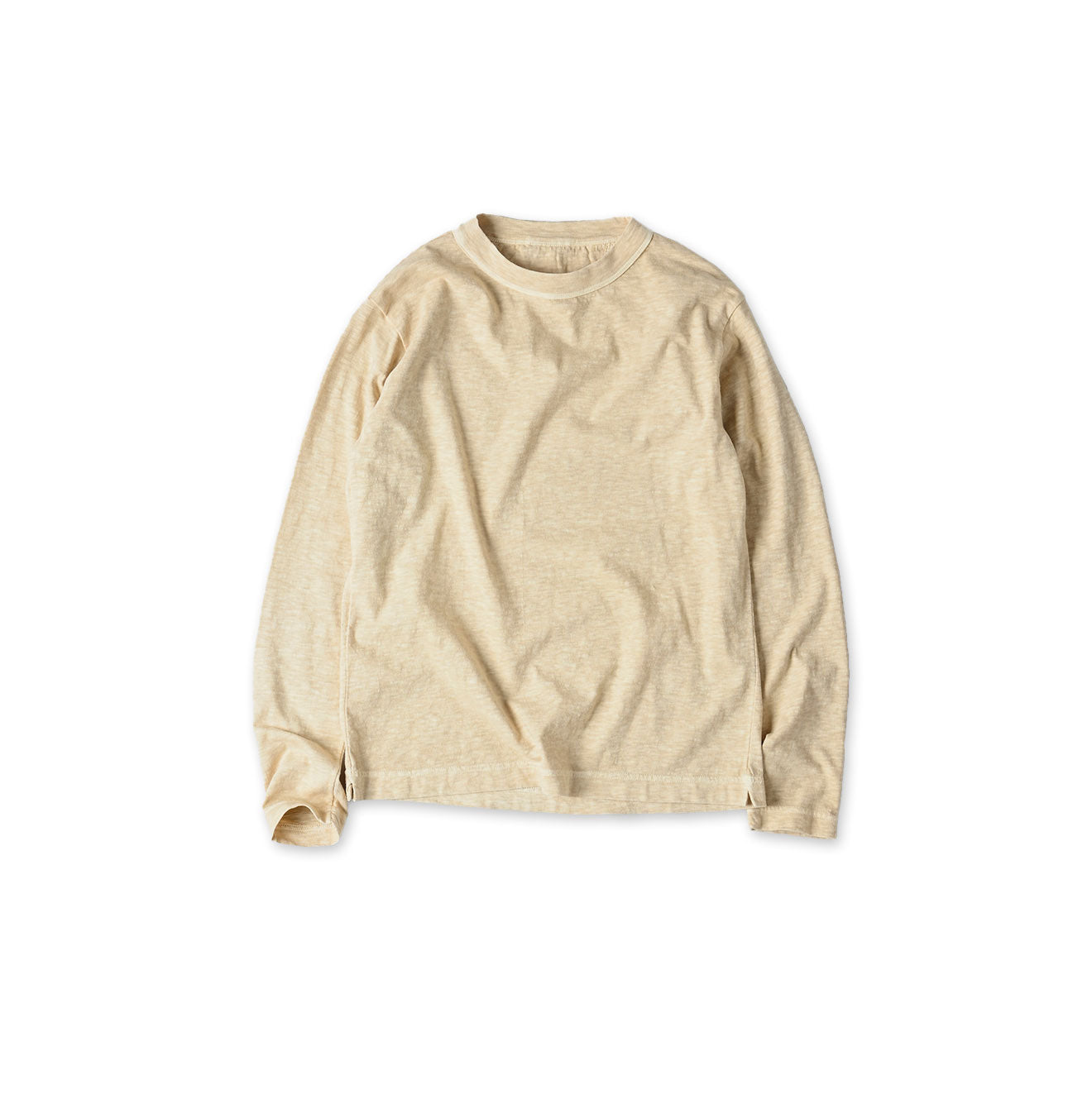 Plant Dyed Long Sleeve 908 45 Star T-shirt Wheat