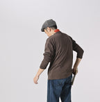 Plant Dyed Long Sleeve 908 45 Star T-shirt Male Model