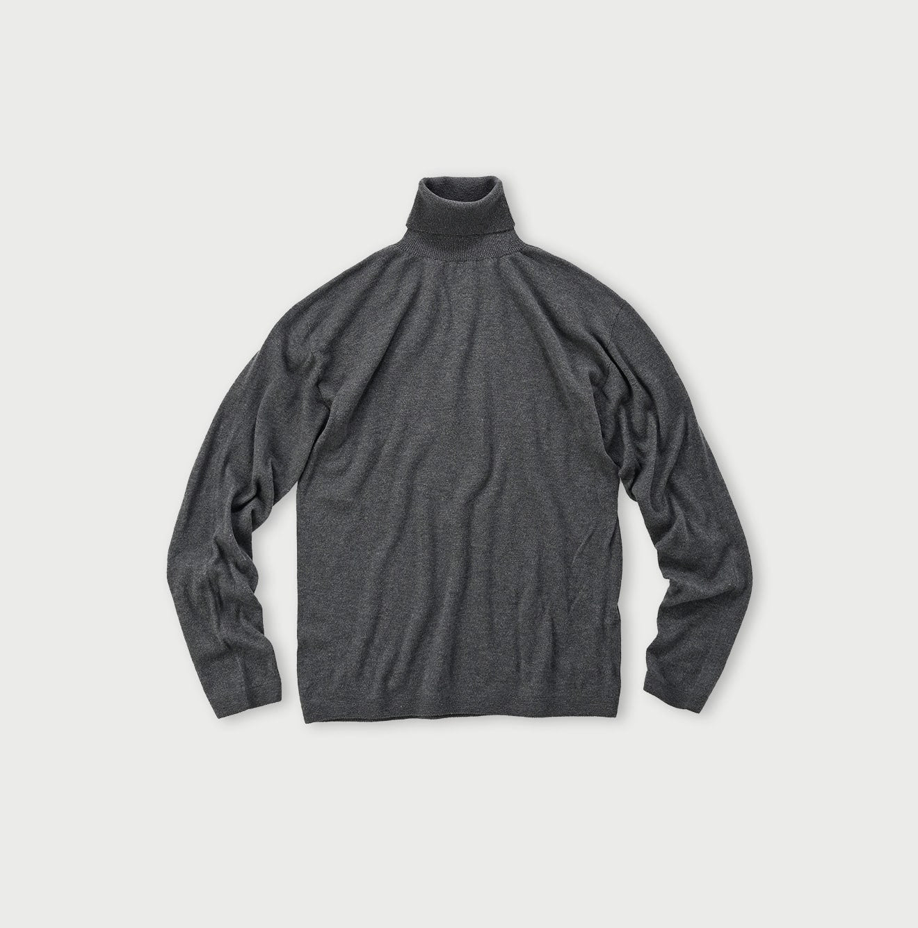 Whole Super Gauze Cotton 908 Turtle Neck T-shirt Green Top