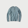 Whole Super Gauze 908 Henley Light Blue Moku