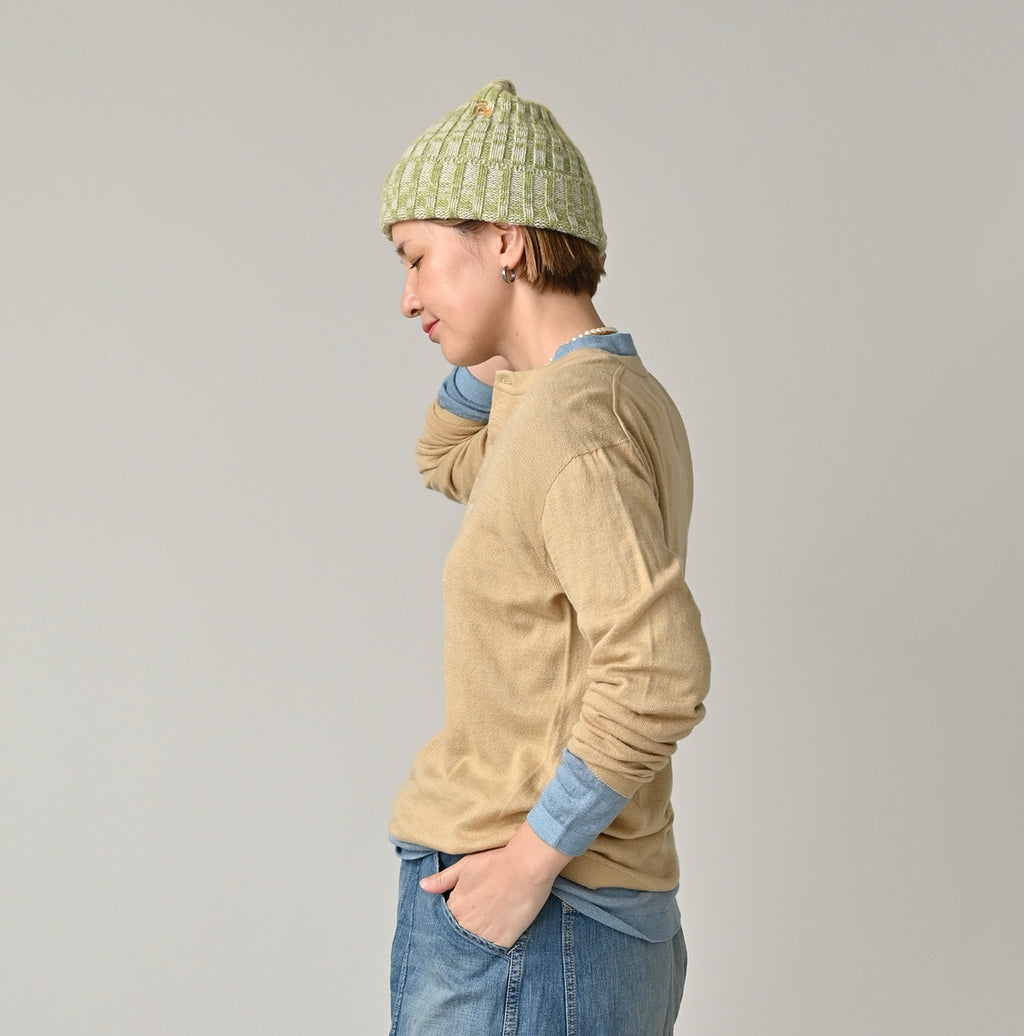 Whole Super Gauze 908 Henley Female Model