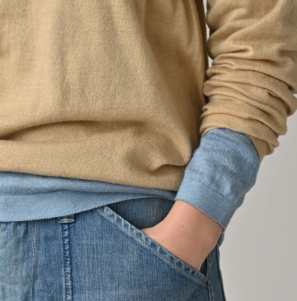 Whole Super Gauze 908 Henley Detail