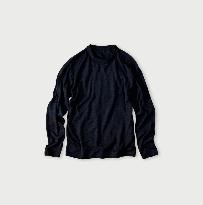 Indigo Whole Super Gauze 908 Crew