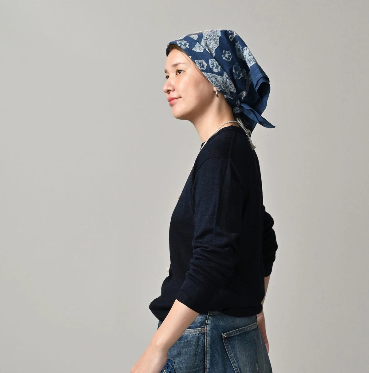 Indigo Whole Super Gauze 908 Crew