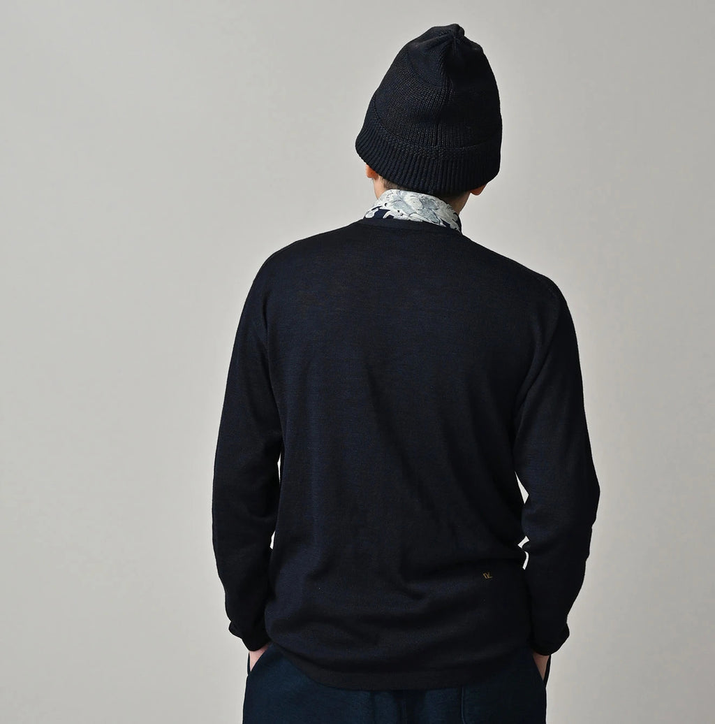 Indigo Whole Super Gauze 908 Crew