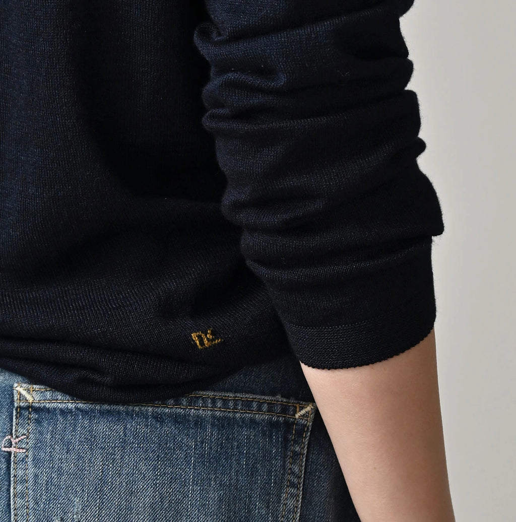 Indigo Whole Super Gauze 908 Crew