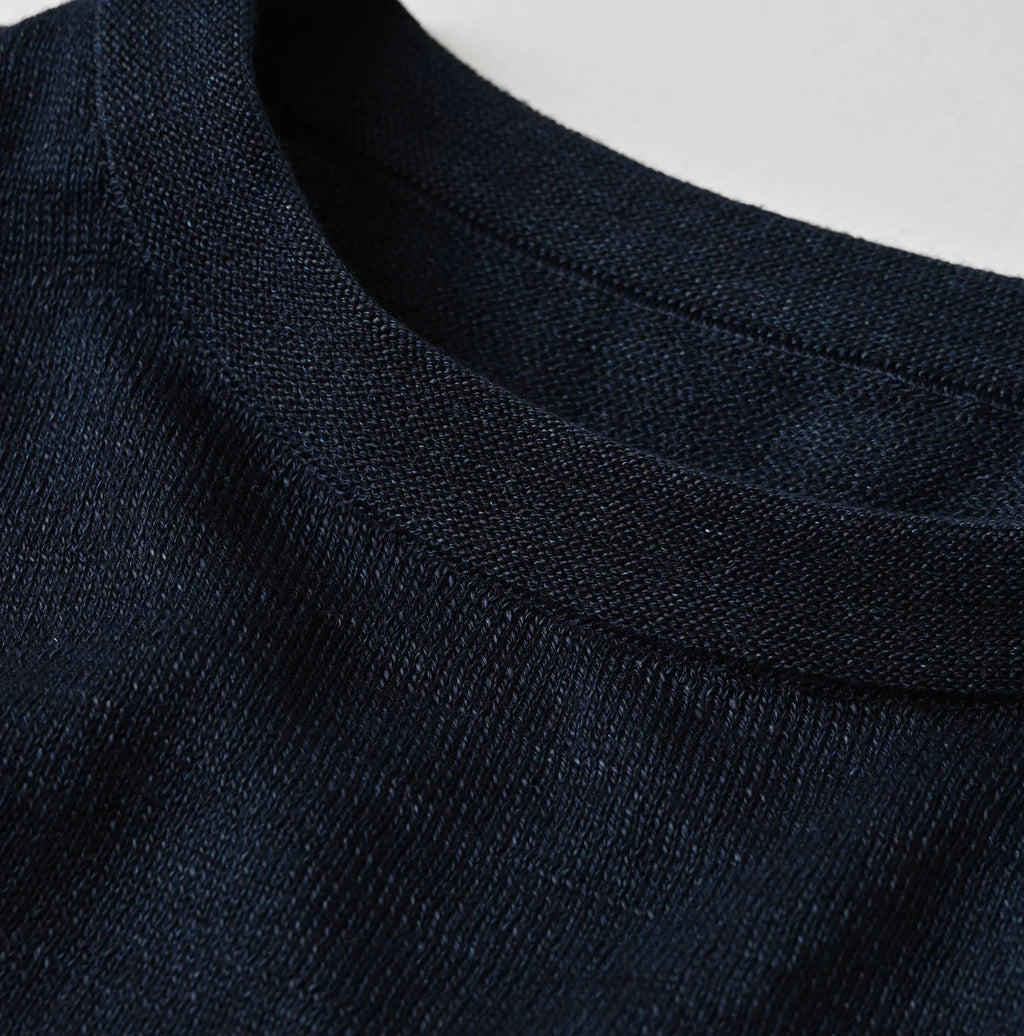 Indigo Whole Super Gauze 908 Crew