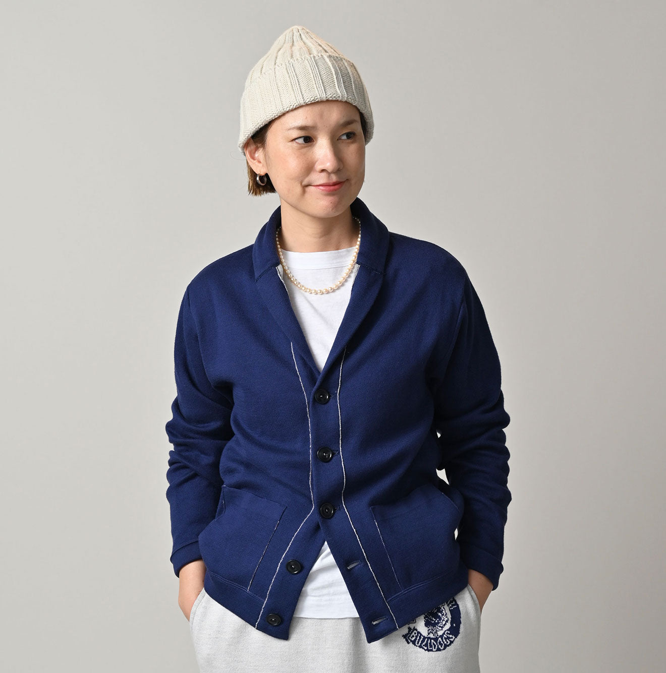 Smooth 908 Shawl Cardigan Female Model