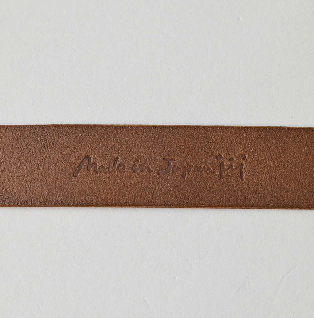 Vintage Leather Belt Narrow Detail