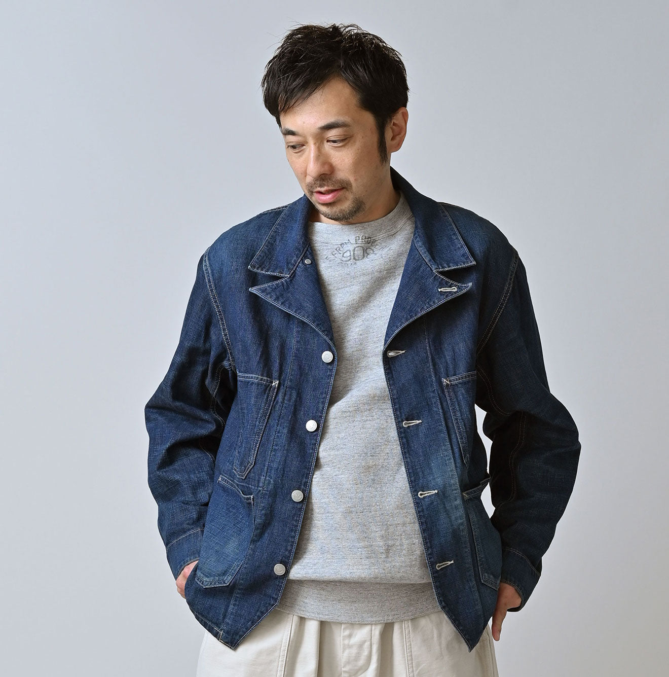Work Indigo 908 Jacket All Zyu Male Model