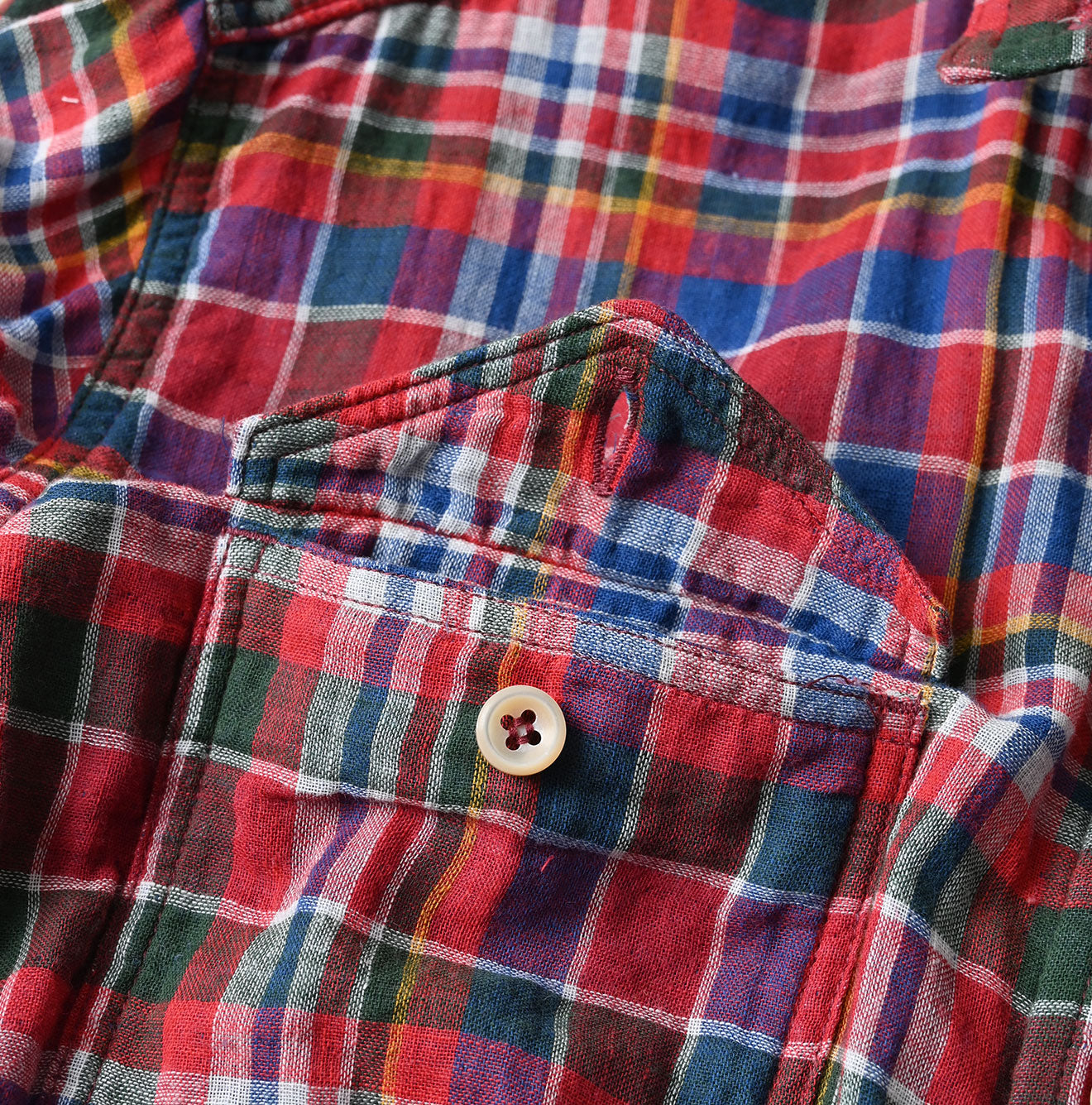 Gauze Double Woven 908 Gatcha-Pocket Shirt Detail