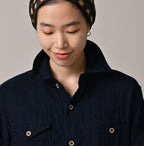 Indigo Gauze Double Woven 908 Gatcha-Pocket Shirt Detail