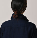 Indigo Gauze Double Woven 908 Gatcha-Pocket Shirt Detail