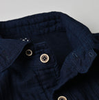 Indigo Gauze Double Woven 908 Gatcha-Pocket Shirt Detail