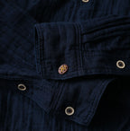 Indigo Gauze Double Woven 908 Gatcha-Pocket Shirt Detail