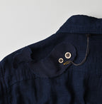 Indigo Gauze Double Woven 908 Gatcha-Pocket Shirt Detail