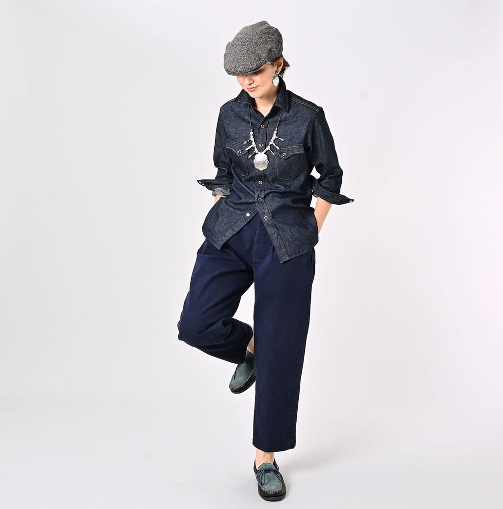 Indigo 45 Petite Denim 908 Eastern Shirt Nou Female Model