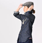 Indigo 45 Petite Denim 908 Eastern Shirt Nou Female Model