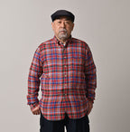 Gauze Double Woven 908 Loafer Button Down Shirt Male Model