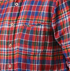 Gauze Double Woven 908 Loafer Button Down Shirt Detail