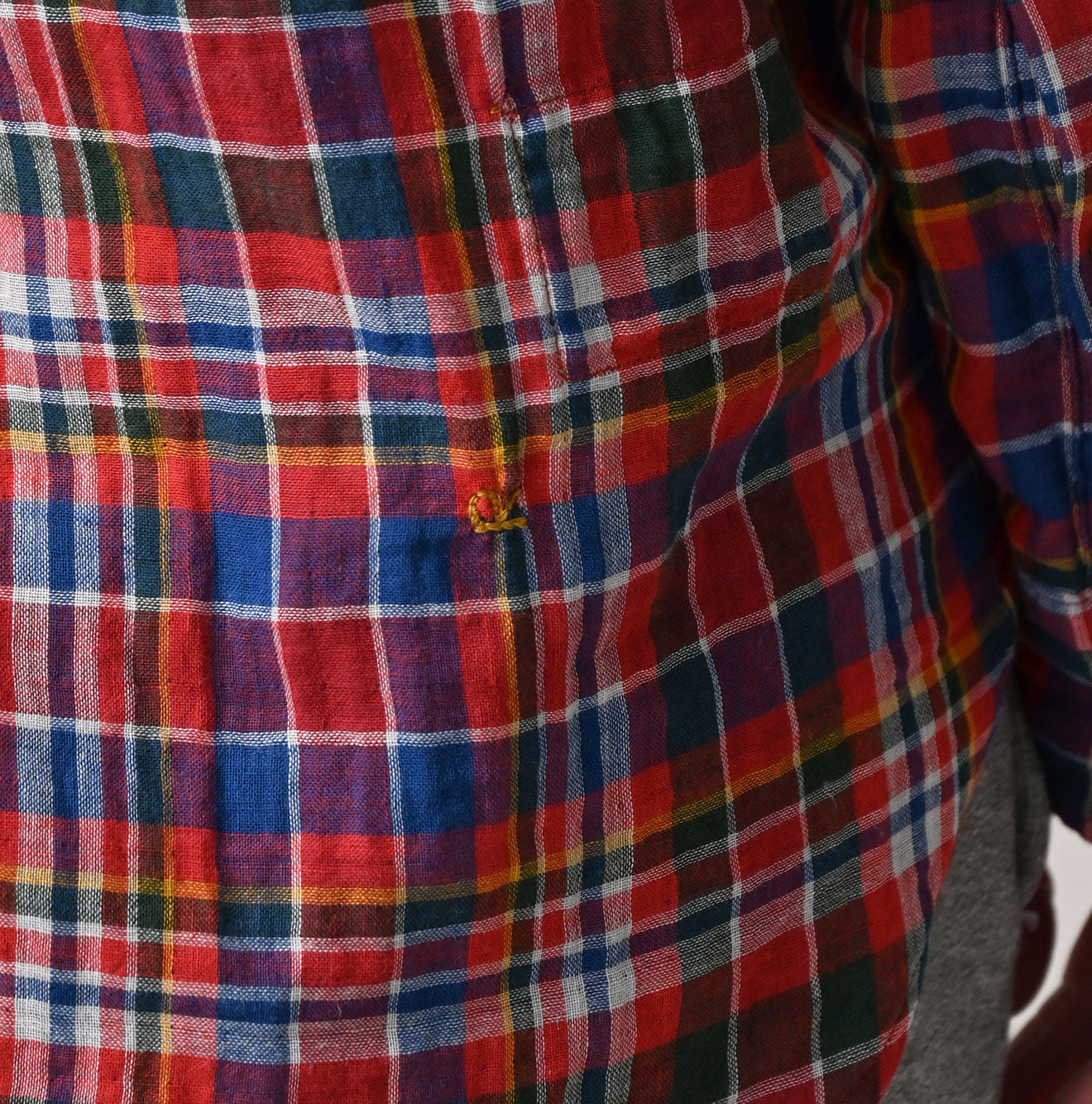 Gauze Double Woven 908 Loafer Button Down Shirt Detail