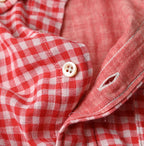 Gauze Double Woven 908 Loafer Button Down Shirt Detail