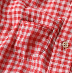 Gauze Double Woven 908 Loafer Button Down Shirt Detail