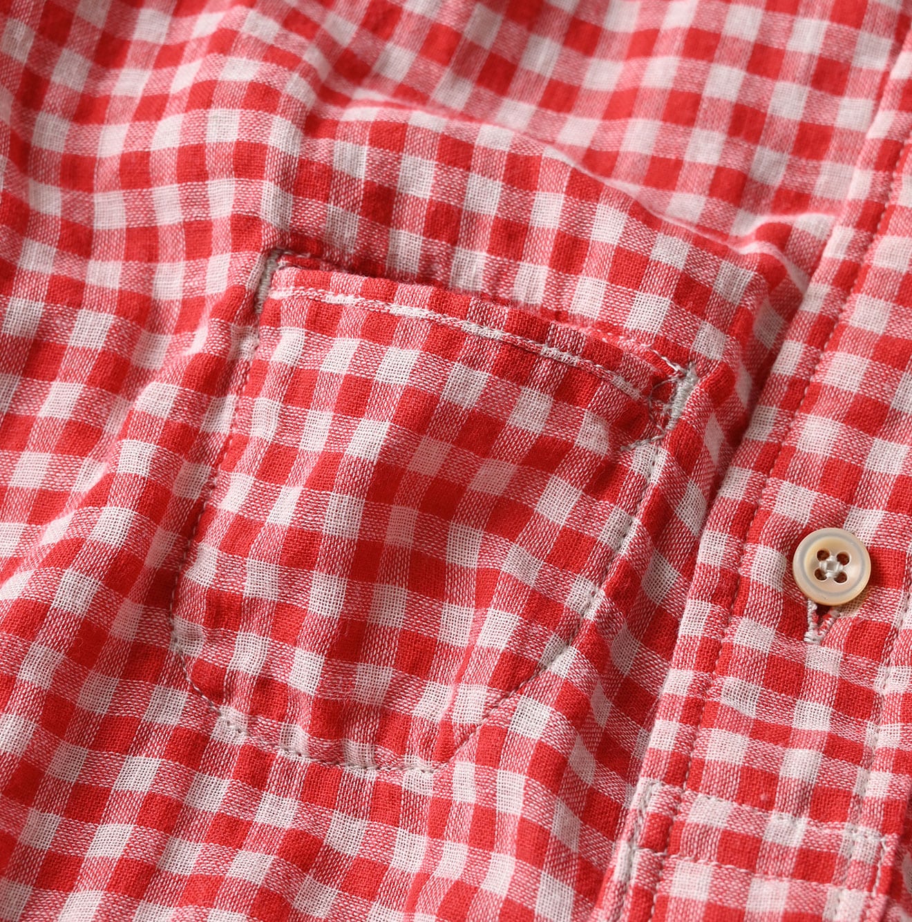 Gauze Double Woven 908 Loafer Button Down Shirt Detail