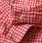 Gauze Double Woven 908 Loafer Button Down Shirt Detail