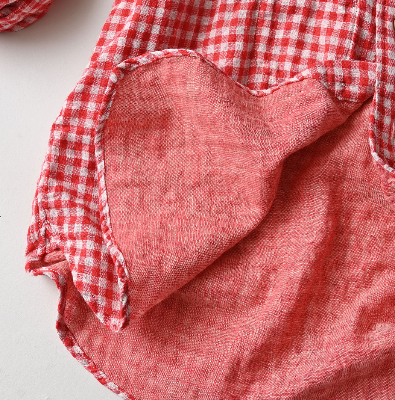 Gauze Double Woven 908 Loafer Button Down Shirt Detail
