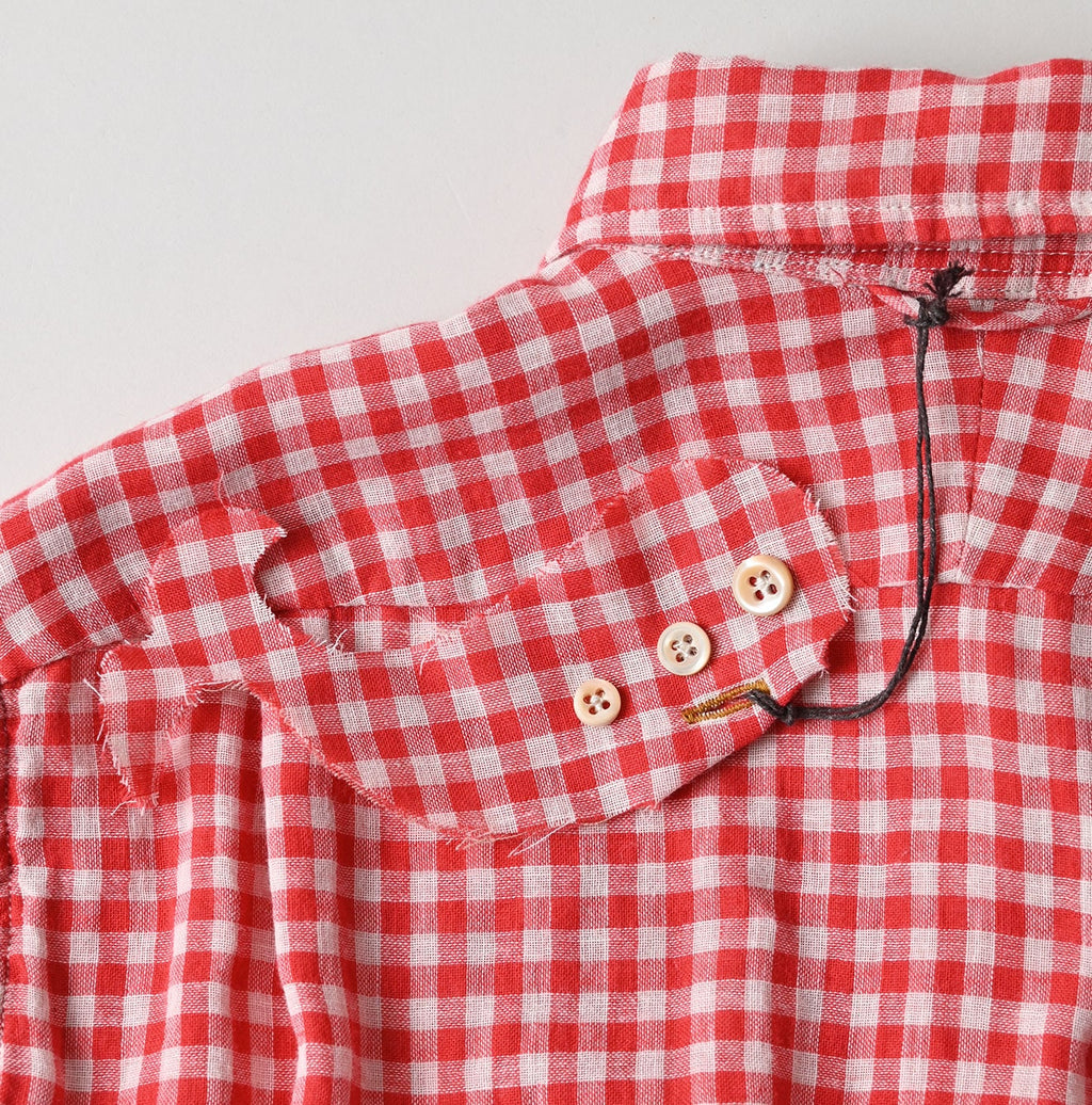 Gauze Double Woven 908 Loafer Button Down Shirt Detail