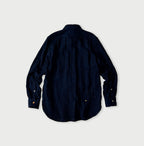 Indigo Gauze Double Woven 908 Loafer Button Down Shirt Back