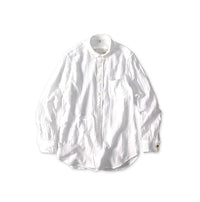 Gauze Double Woven 908 Loafer Button Down Shirt White