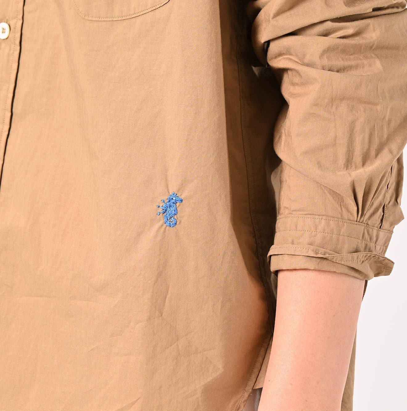 Batiste 908 Ocean Button Down Shirt Detail